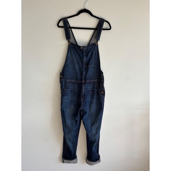 Current Denim - Current/Elliott The Ranch Hand Overall Dark Wash Denim Tapered Leg Size 1